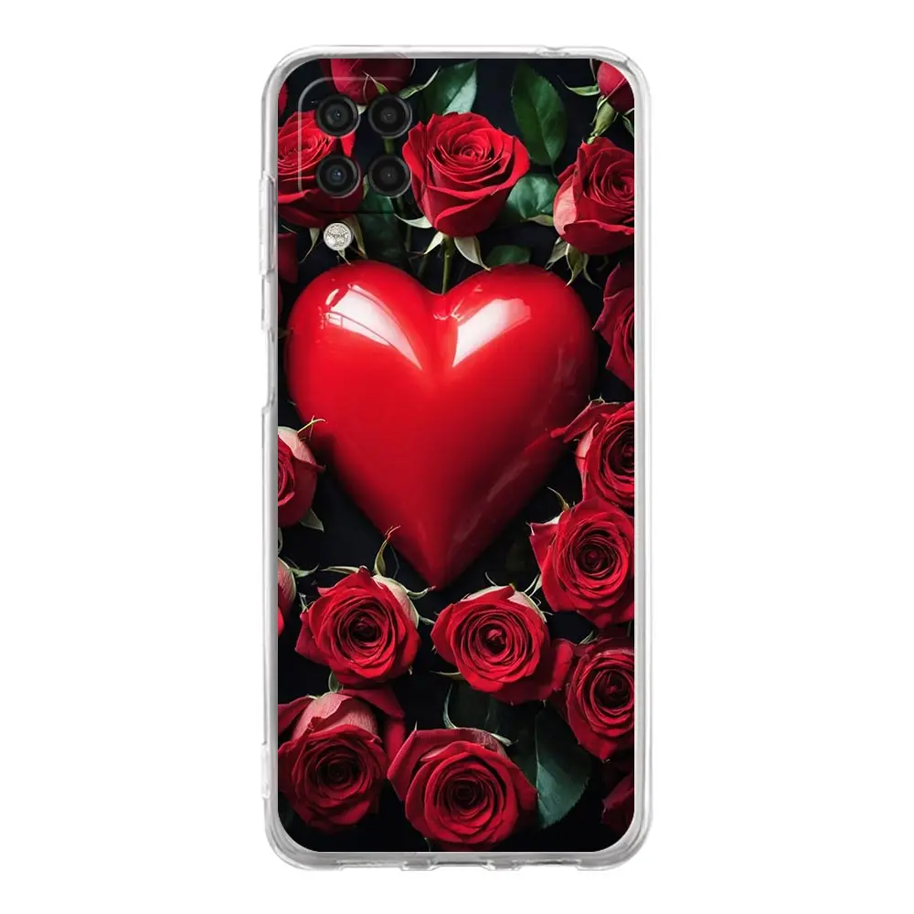 Elegant Red Rose Floral Phone Case Cover