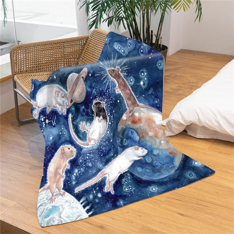 

Cartoon Mouse Sherpa Blanket On Beds Sofa Animal Plush Throw Blankets For Kids Bedspread Soft Warm Travel Picnic Quilt Nap Cover