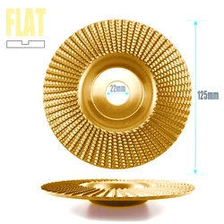 Premium Woodworking Polishing Wheel - 125mm Abrasive Disc (Golden flat)