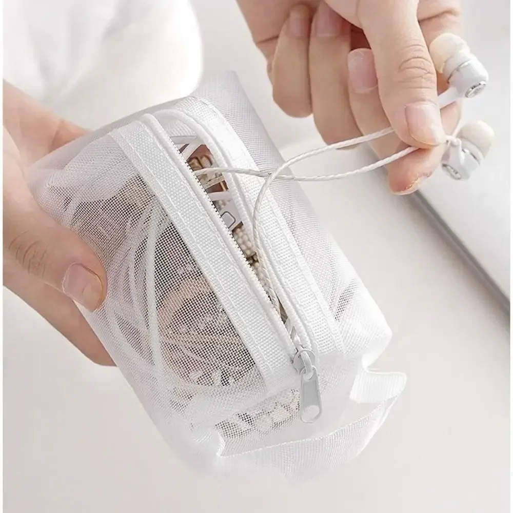 Storage Bag Cosmetic Bag Cosmetic Storage Bag Makeup Bag Cosmetic Case Product Storage Bag Large Capacity Key Bags Transparent Cosmetic Bag Square Mesh Storage Pouch Mini Zipper Coin Purse Mini Wash Bag Stationery Case