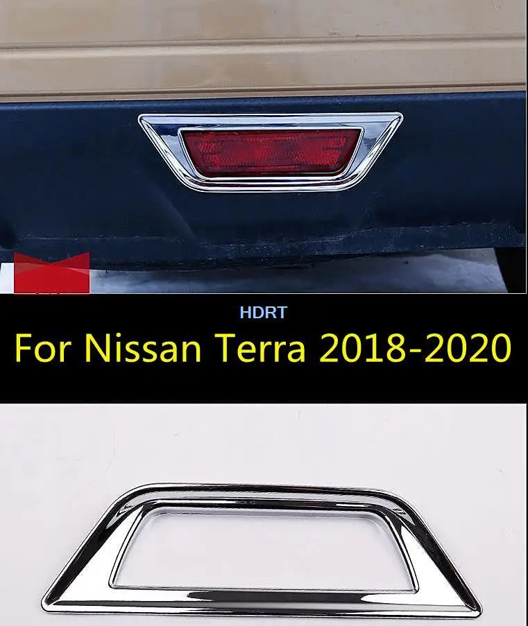 High Quality For Nissan Terra 2018-2020 Car Styling 1pc Body Back Tail Brake Light rear Lamp Frame Stick Cover Trim brakelight | Автомобили