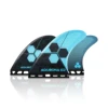 AQUBONA Surfboard Fins Honeycomb Fiberglass Performance Tri Fin Compatible with Single Tab or  Twin Tab Surfboards S/M/L Size 6