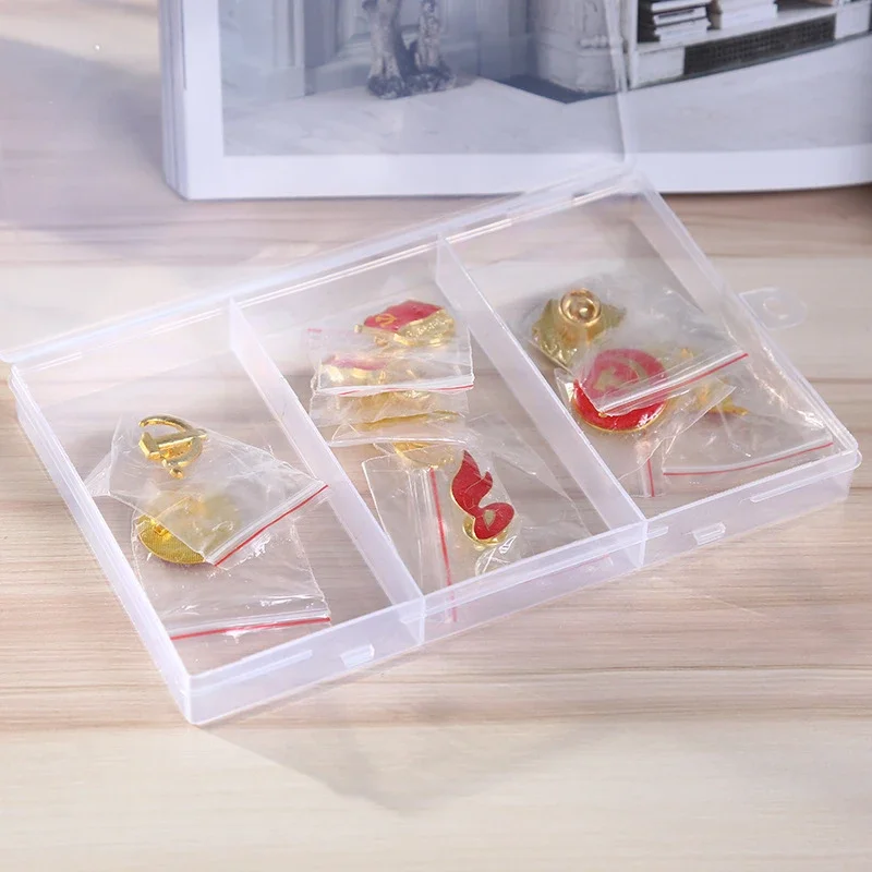 

3 Grids Bead Organizer Plastic Clear Jewelry Organizer Fishing Gear Storage Box Container Case Home Accessories