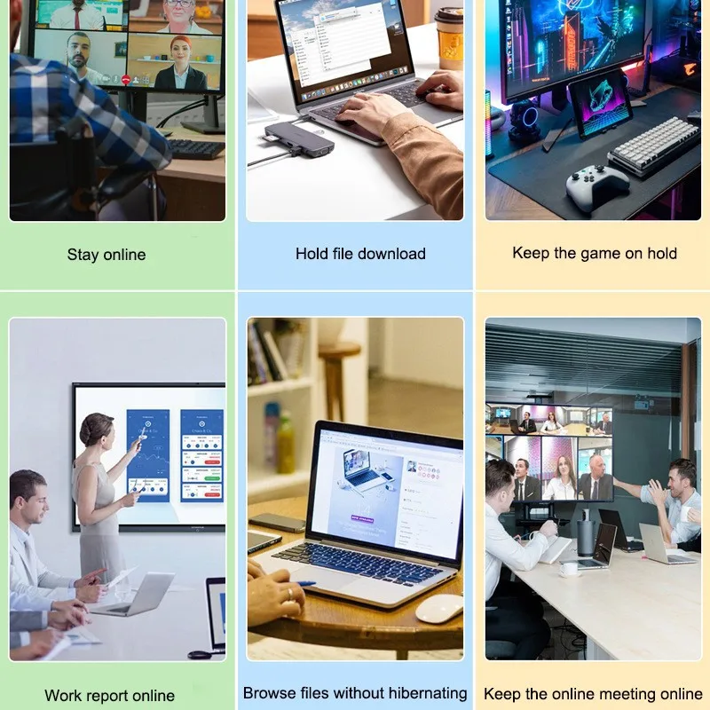 2 in 1 Mouse Jiggler Mover Wiggler Undetectable Shaker USB &usb c Port for Computer Laptop, Keeps PC Awake