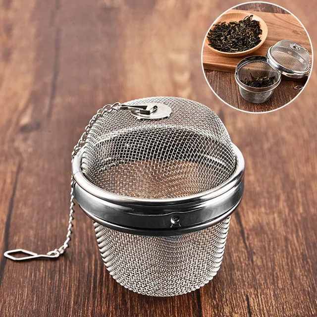 New Tea Strainer Stainless Steel Tea Infuser Mesh Tea Ball Infuser Filter Reusable Loose Leaf Strainer Herb Tea Accessories