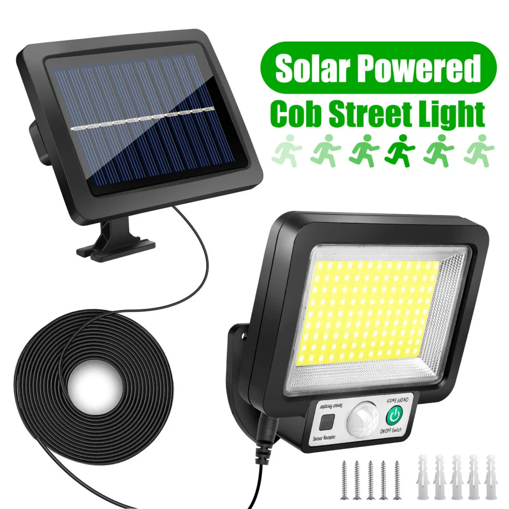 Outdoor Solar Wall Lights 117COB 3 Modes Waterproof Solar Powered Wall Lamp For Garden Porch Patio Yard solar wall lights up and down ip65 waterproof patio wall light fixture led solar lights for house garage garden yard porch