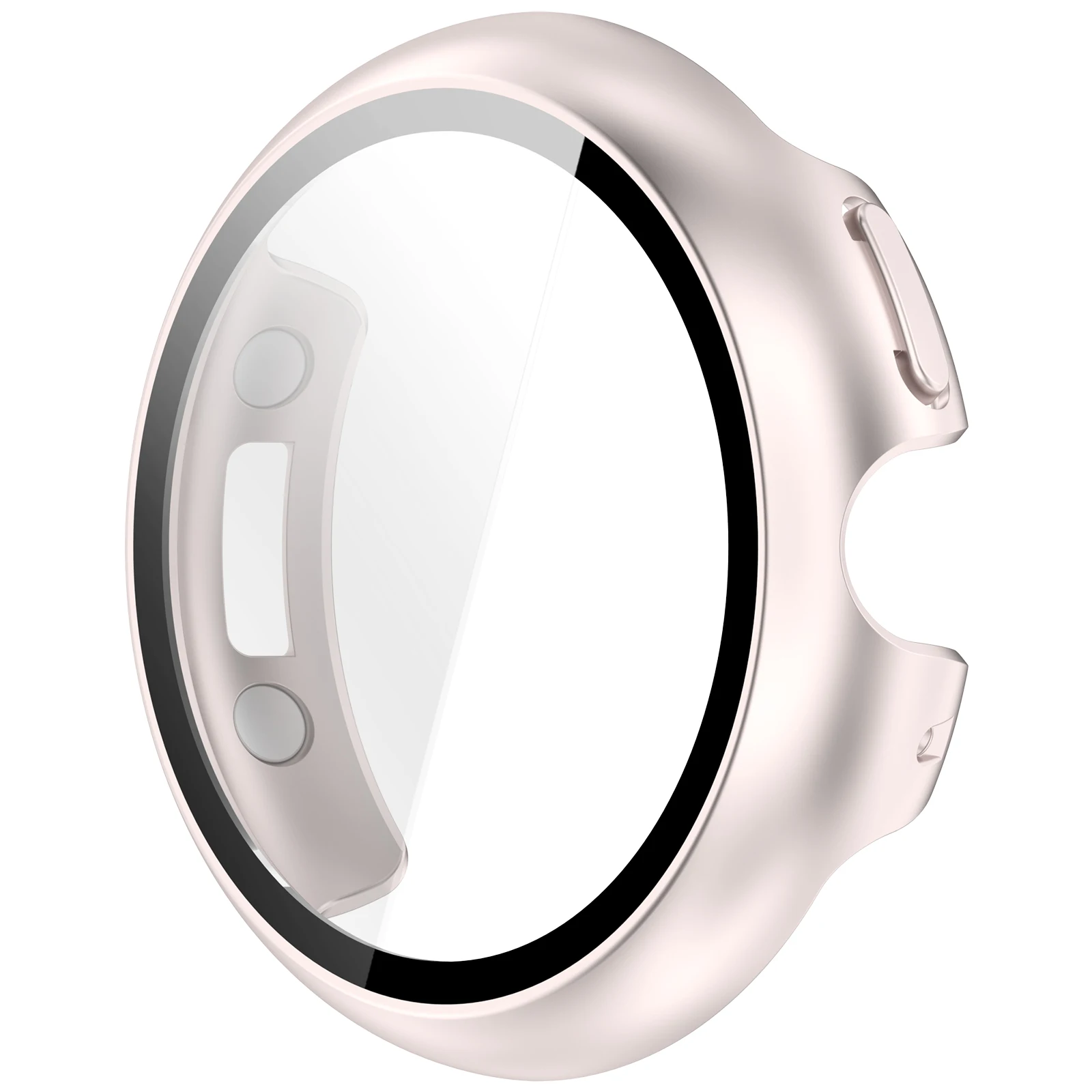 Premium Tempered Glass Protective Watch Case with Shell Bumper