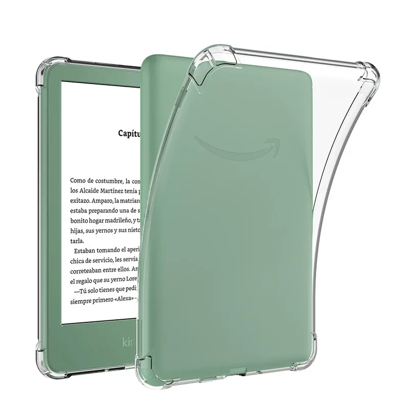 Transparent TPU Soft Back Cover for Kindle – 6-Inch Protective Shell Sleeve