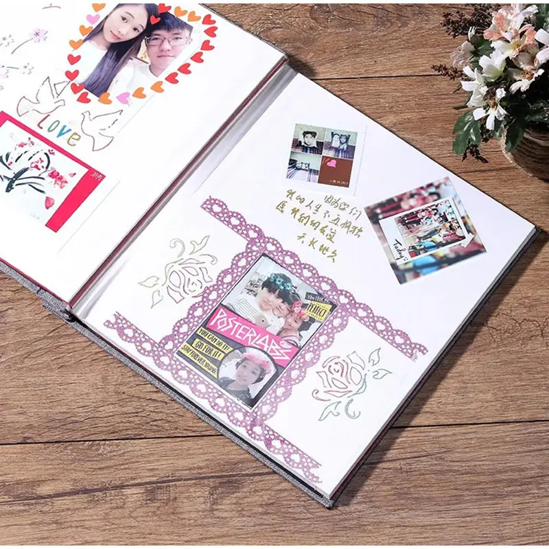 Description Picture 6 of itemAlbum Linen Self Adhesive Film Cover Photo Storage Album Family Friends Photo Storage DIY Decoration Commemorative Album