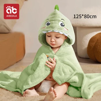 AIBEDILA Animale carino Asciugamano da bagno per bambini Cartone animato Coniglio Dinosauro Asciugamani per neonati Coperta con cappuccio Salvietta da bagno per neonati Asciugamani da spiaggia per bambini 1