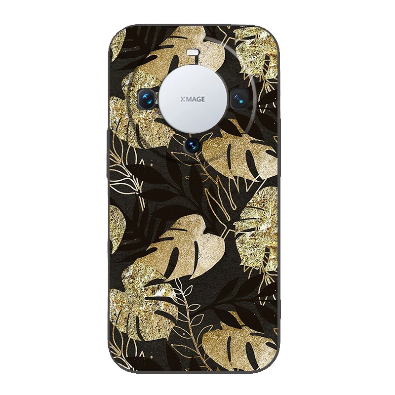 Gold Foil Art Silicone Phone Case Cover