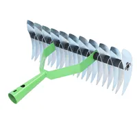 Garden Thatch Rake Stainless Steel Curved Tip Teeth Lawn Rake for Leaves Garden Supplies 1