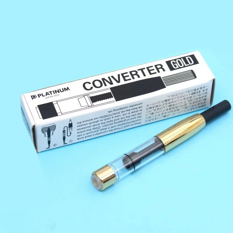 Platinum Fountain Pen Converter Gold and Fit Most Platinum Pens