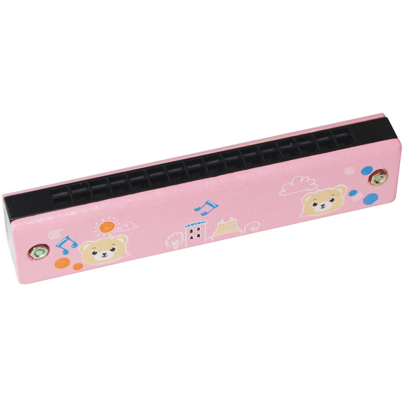 1/2/4PCS Holes Wooden Kids Harmonica