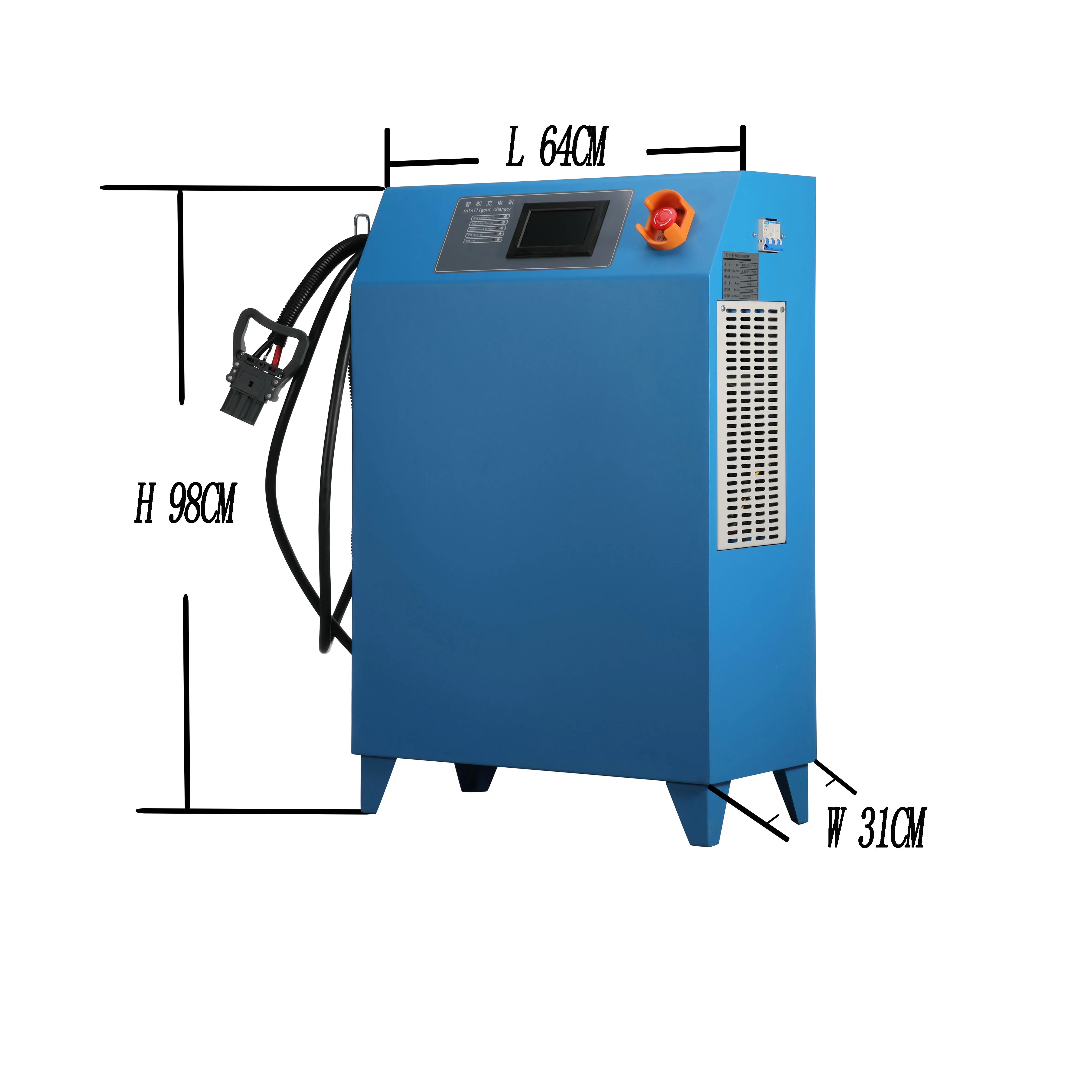 

Portable EV Charger 20kW Cargador de bateria 48V 200A Adjustment Voltage Battery AC Input On-board Chargers