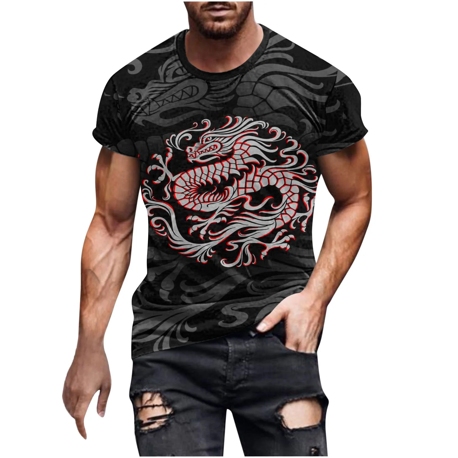 3D  Ʈ ߱ 巡    Ƽ, ߿ ƮϽ , ο ,  XXS-6XL,  2024