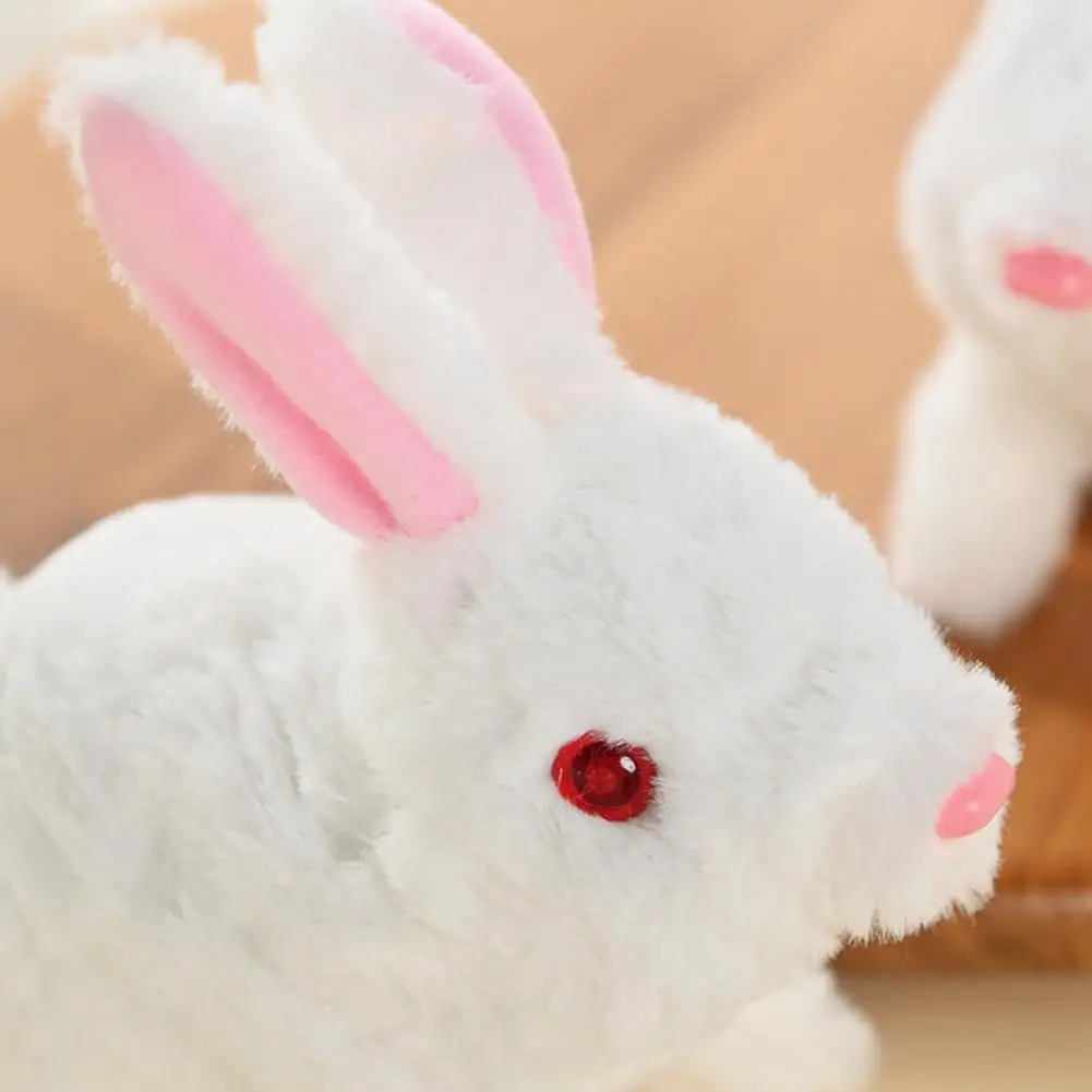 Rabbit Toy Adorable Battery-powered Kids Rabbit Plush Toy Electric Bunny with Sound Light Automatic Walking Fun Bunny