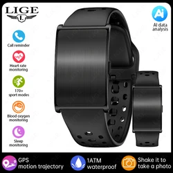 Ultralight AI Fitness Tracker Bracelet with GPS and HRV Monitor (Silicone black)