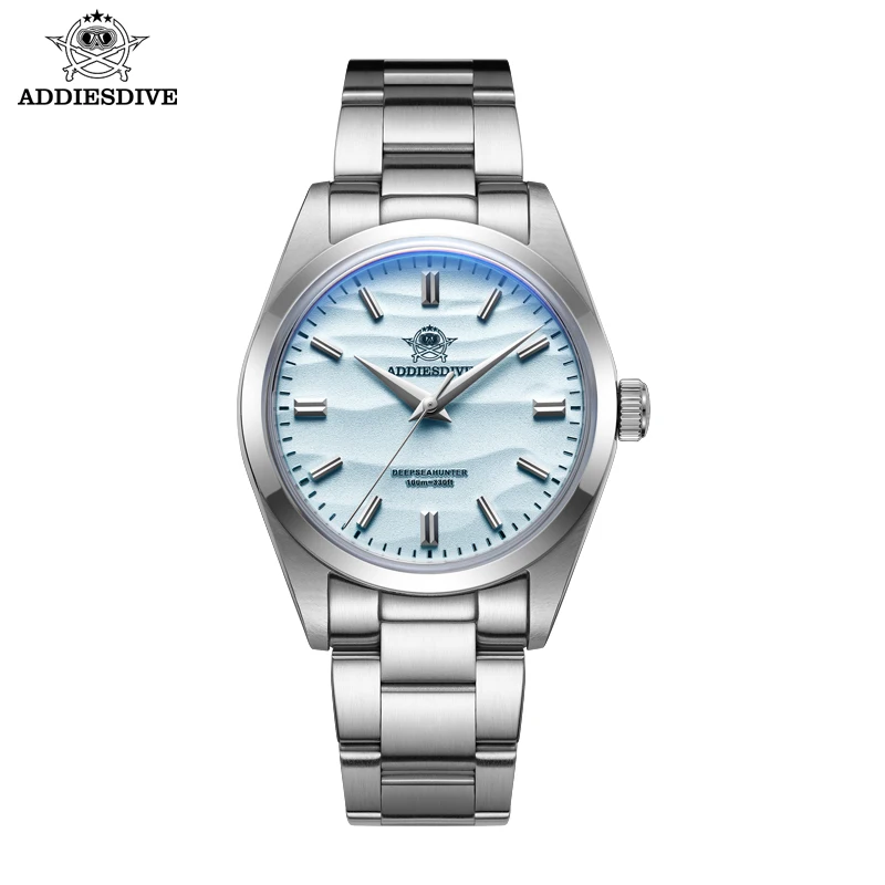 ADDIESDIVE AD2030 Men's Watch Stainless Steel 100m Waterproof Sports Luxury AR Coated Pot Cover Glass Quartz Clock for samsung galaxy s20 fe 2022 s20 fe 4g fe 5g s20 lite fiber texture anti scratch protective cover pu leather coated tpu pvc phone back case sky blue