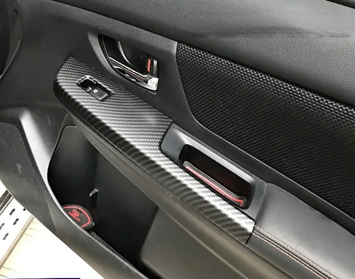 

Fit For Subaru XV 2015 2016 2017 Carbon Fiber Window Lift Button Control Panel Armrest Frame Interior Accessories