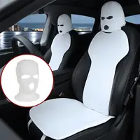 Universal Car Seat Headrest Cover Balaclava 3 Hole Full Cover Halloween Christmas Funny Car Decoration For Tesla BMW  3