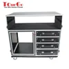 Dual-Table Flight Case And Mixing Console Workstation With Casters 3
