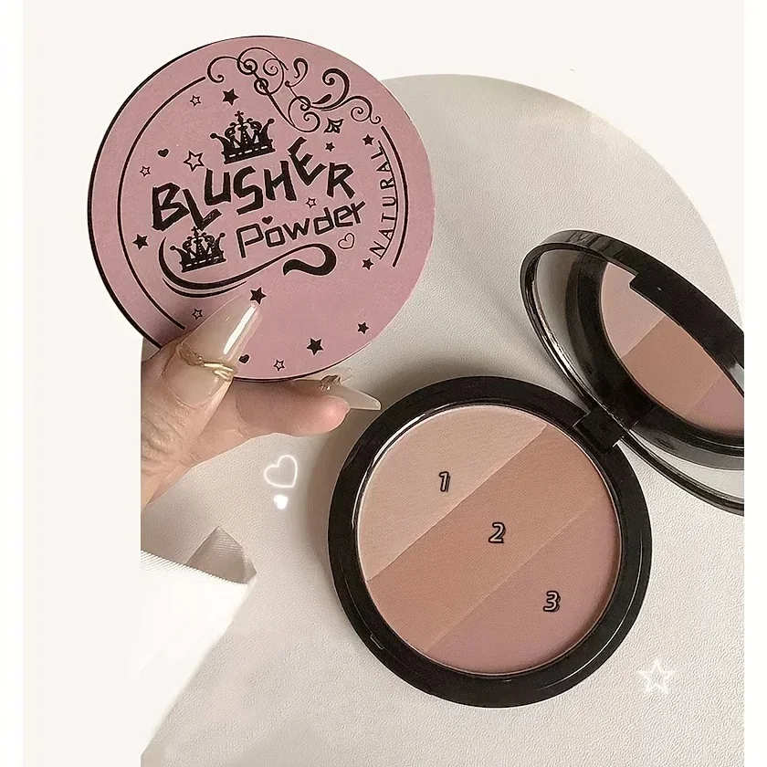 Trimming Palette Blush Palette Exquisite Matte Nose Shadow Eye Shadow Brightening Contour Trimming 3 Colors Gray