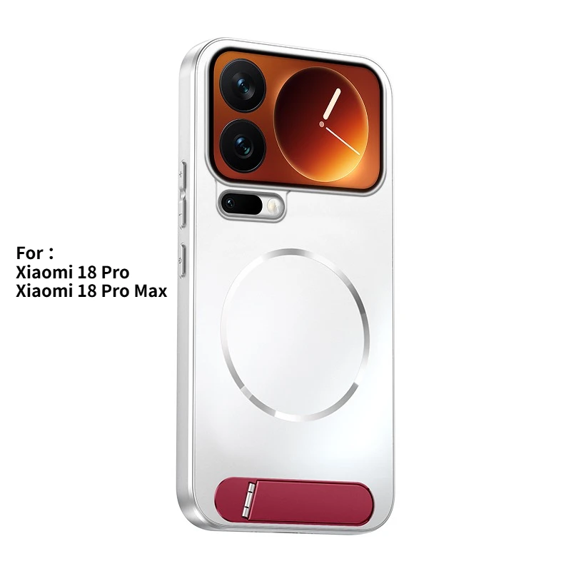 Advanced Micro Matte Color Contrast Magnetic Stand Shockproof Case Cover
