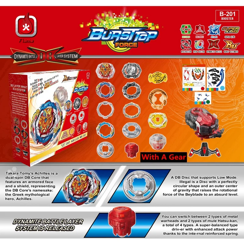 Spinning Top Toy Customize Set with A Gear