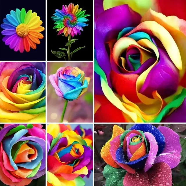 DIY Diamond Painting Rose Bush Facet Art Bead Picture Kit