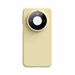 Liquid Silicone Shockproof Soft Phone Case - Fashion Minimalist Skin - Friendly Cover for Huawei Mate 70 Air (Light Yellow)