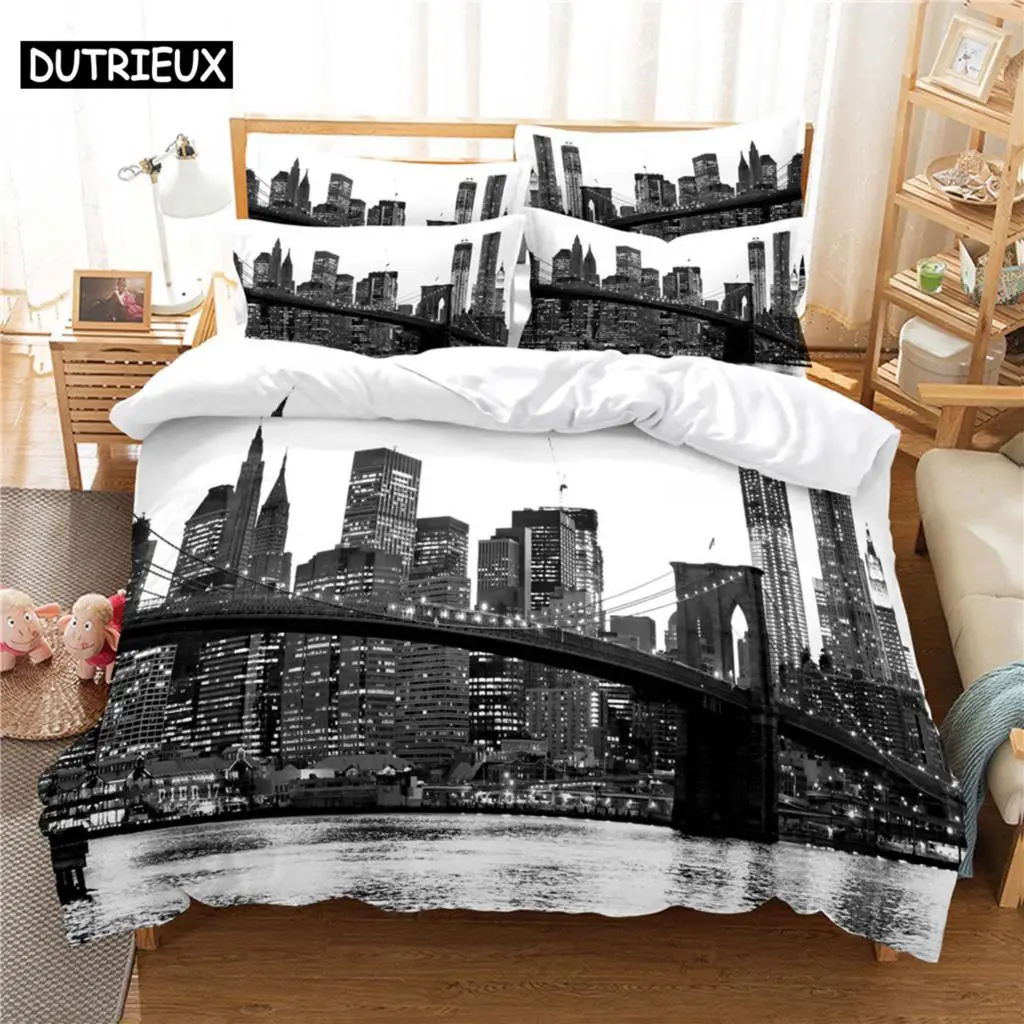 3D Amsterdam Night 001 Marco Carmassi Bedding Bed Pillowcases Quilt