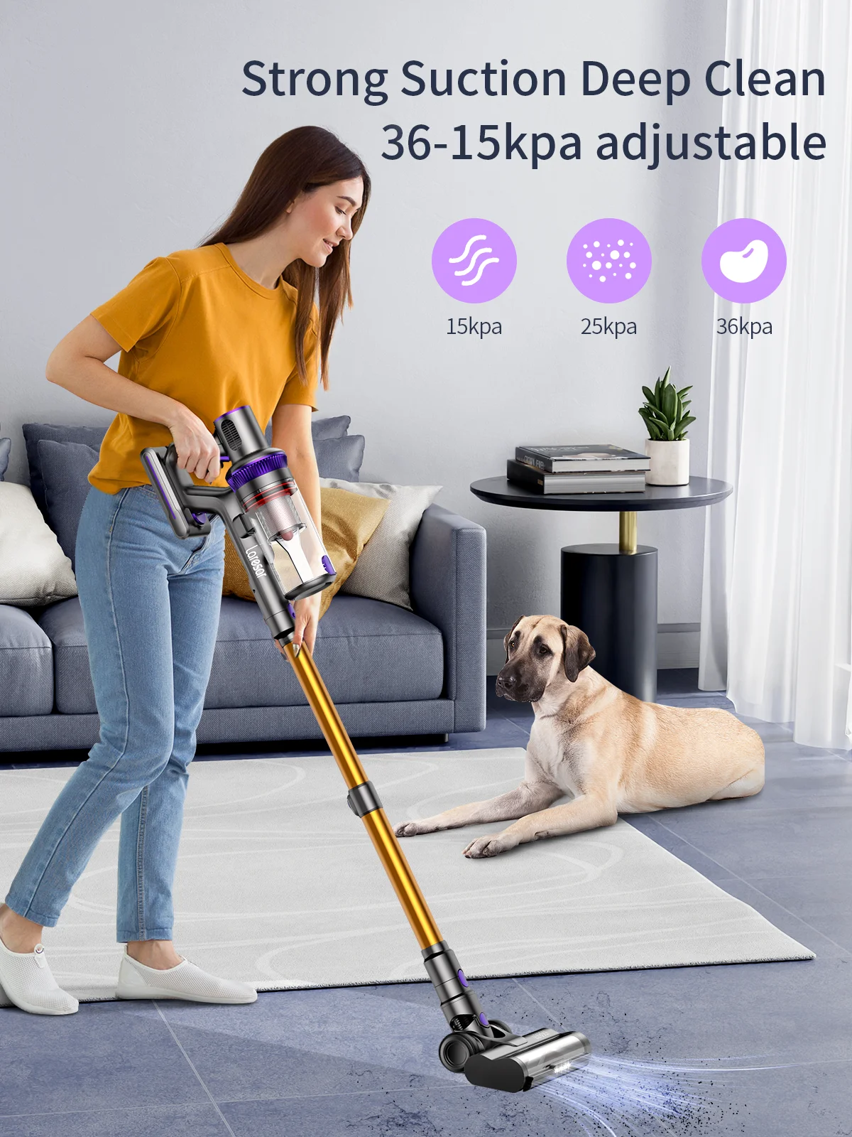 BUTURE – aspirateur à main sans fil JR500 450W, puissance d'aspiration  36000PA, appareil ménager avec batterie amovible