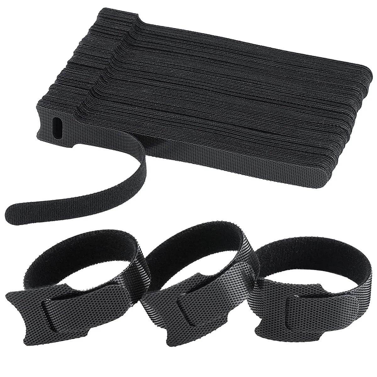 Fascette Stringicavo Riutilizzabili In Microfibra Con Velcro - 60 Pezzi Da 15 Cm - Organizzatore Per Cavi Di Computer, TV E Ufficio - Colori Assortiti