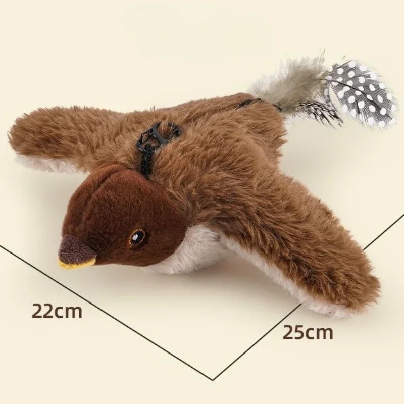 Electric Plush Bird Cat Toy with Catnip and Realistic Sounds