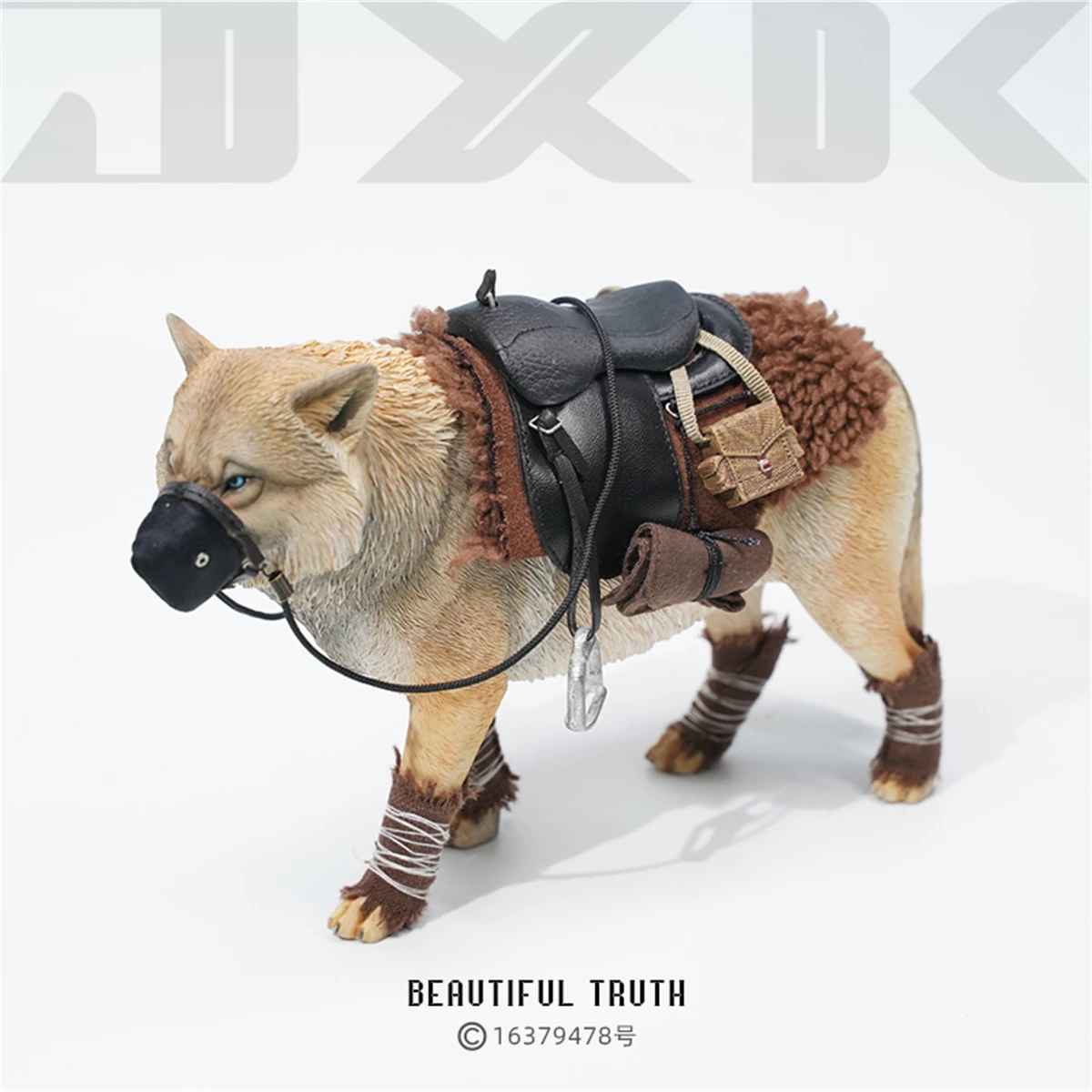 

JXK 1/6 Tibetan Wolf Model for Adult Children Xmas Gift Toys Wild Animal Figure Soldier Doll Scene Accessory Ornament Decoration