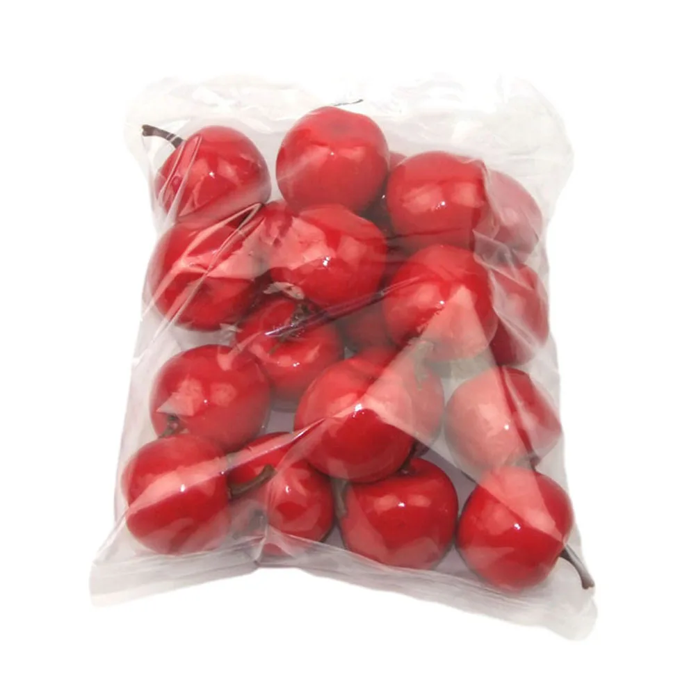 10PCS 3cm Mini Artificial Fruits Foods Plastic Fake Apple Mango Orange Lemon Banana Strawberry Home Decoration