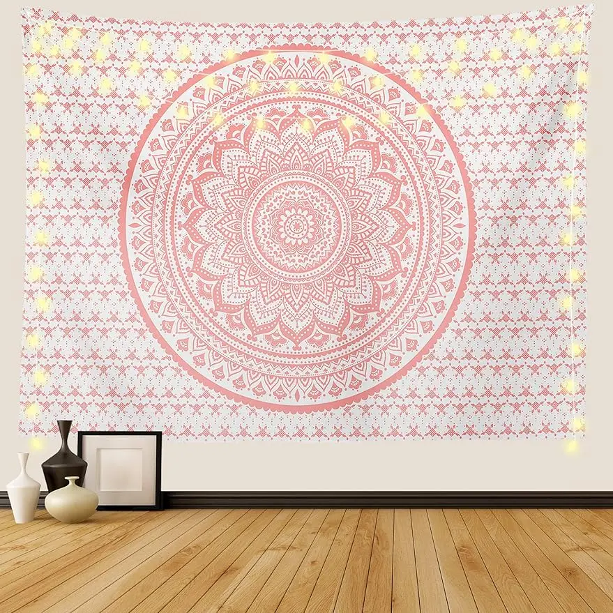 

Mandala Tapestry, Indian Hippie Bohemian Psychedelic Tapestries Women Wall Hanging for Bedroom Teen Girl