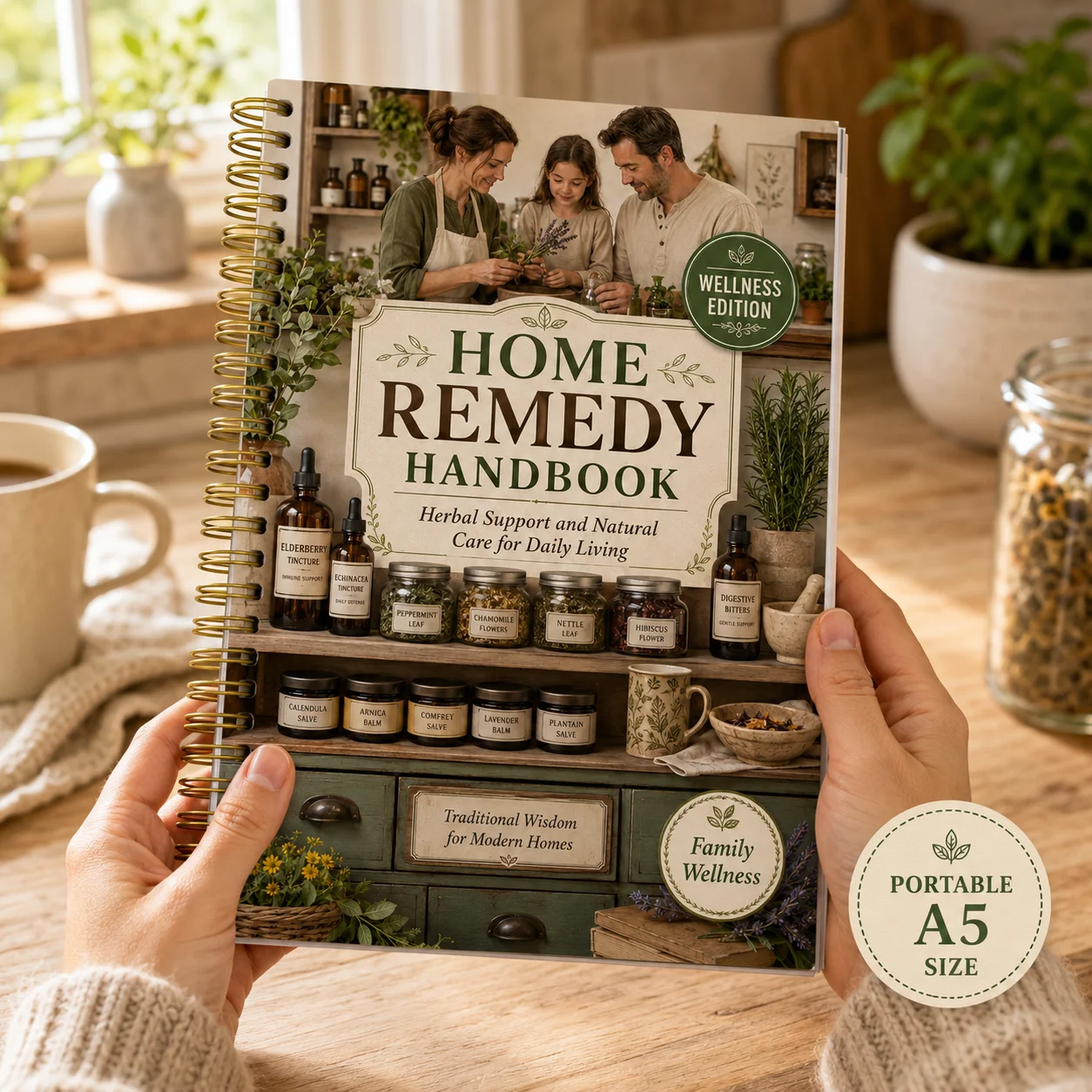 Wellness Edition Home Remedy Handbook - Herbal Support & Natural Care Guide for Daily Living Traditional Herbal Remedy Book