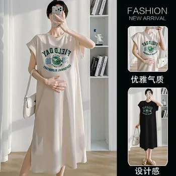 Fashion Meets Comfort: Summer Maternity Dress for Short Moms Short Sleeve Perfectly Chic for All Seasons of Motherhood