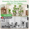 2 Pack Indoor Plant Stand with Grow Lights, Swan-Shaped Metal Flower Display Rack, 6 Tiered Corner Plant Stand 4