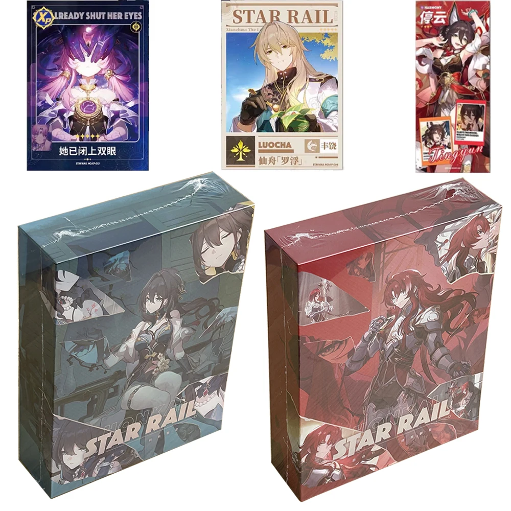 

Honkai Star Rail Collection Card Booster Box Peripheral Laser Ticket Silver Wolf Jingyuan Kafka Yukong Rocha Bookmark Card Toys