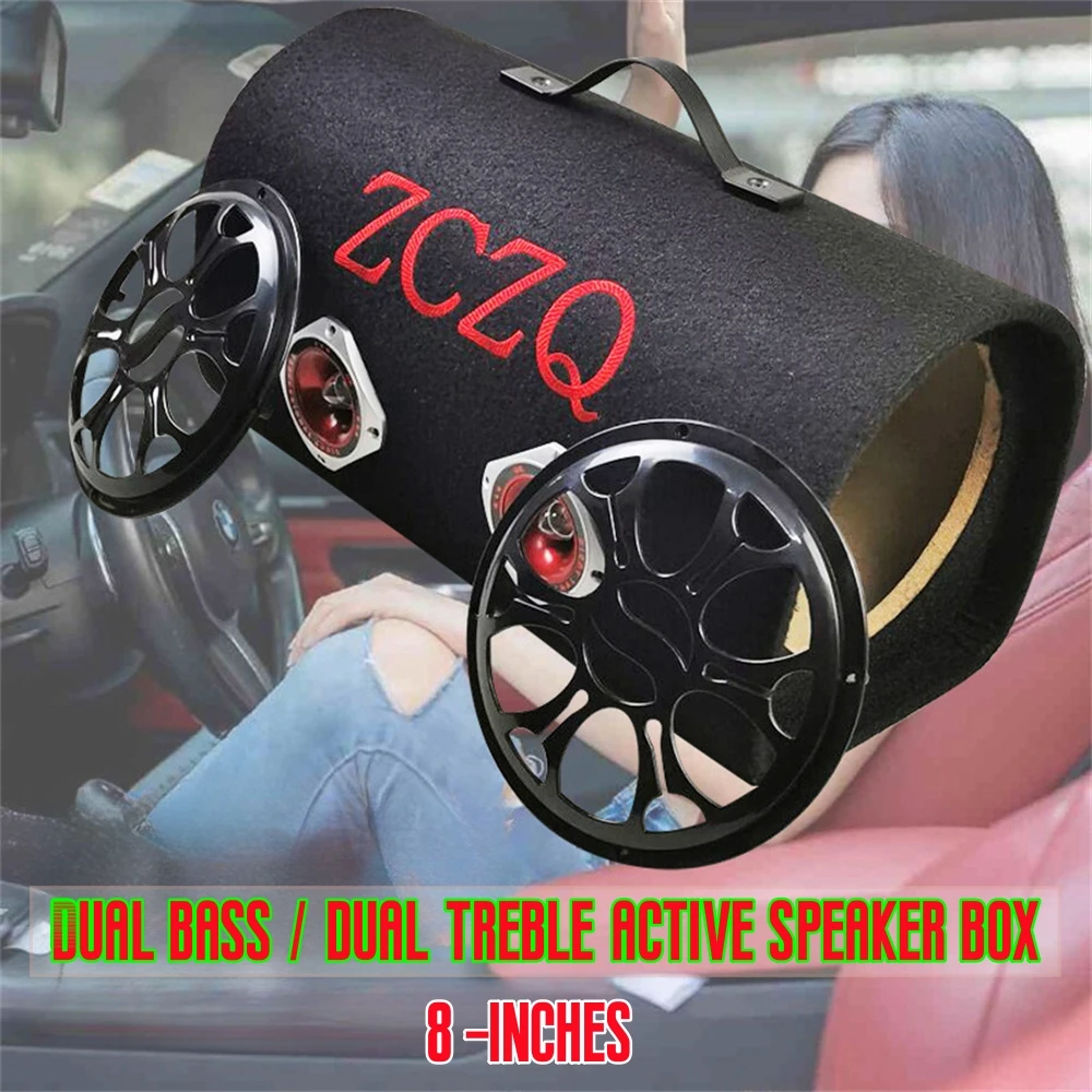Vehicle Audio Modification Wooden Box Accessories 8- Inch Tunnel Dual Bass/Dual Treble Shell for Car/Home subwoofer Empty Box
