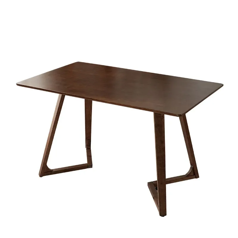 Internet Celebrity Solid Wood Dining Table Nordic Walnut Home Bed And Breakfast Cafe Simple Leisure Reception Office Wooden Tabl