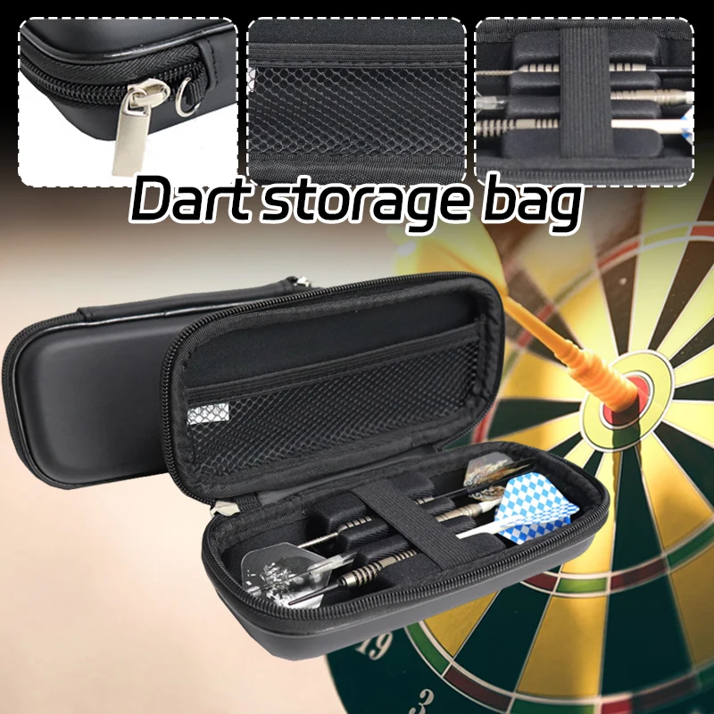 

Case Holds 3 Darts Eva Box with Mesh Pocket Zipper Closure Holder for Steel and Soft Tips Protective Flip Open Storage Case