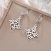 Eueavan Witch Knot Hoop Earring Acero Inoxidable Brujería Nudos Celtas Amuleto Pendientes para Mujeres Wicca Protección Joyería Regalos 1