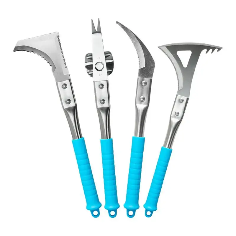 New Garden Weeding Tools 4 Types Manual Weeder Tool Portable Weed Remover Stainless Steel Uprooting Weeders With Long Handle