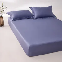 Drap-housse en coton égyptien 800TC, avec bande élastique, drap de lit de couleur unie, housse de matelas de luxe, 100/140/160/200x200cm 5
