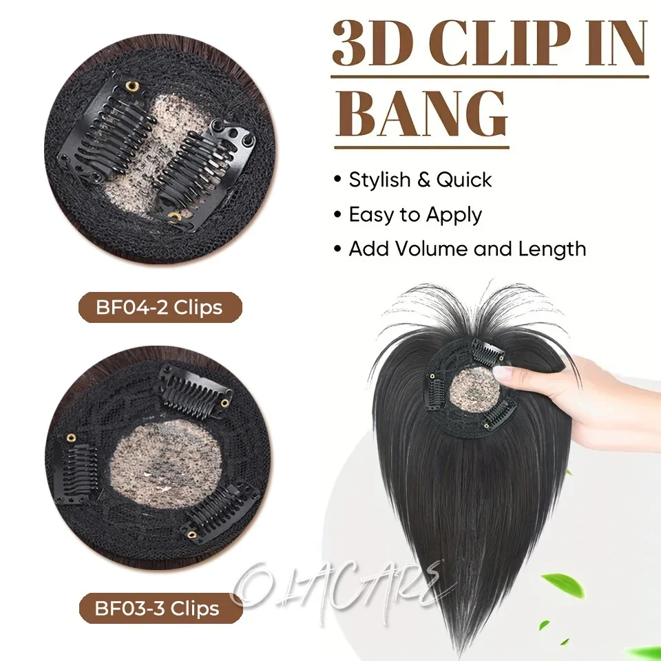 Synthetic Hair Clip In Bangs Extension for Women