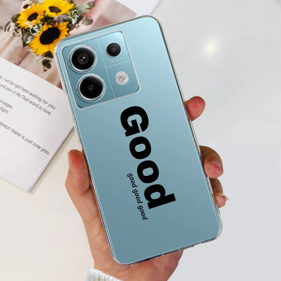 Chic Painted Clear Silicone Phone Case with Bumper Protection